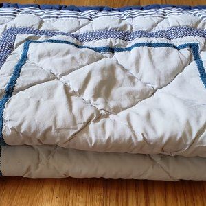 Pottery Barn Kids Blue and White Pillow